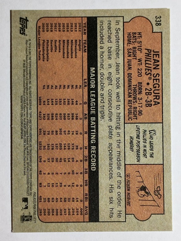 2021 Topps Heritage #338 Jean Segura