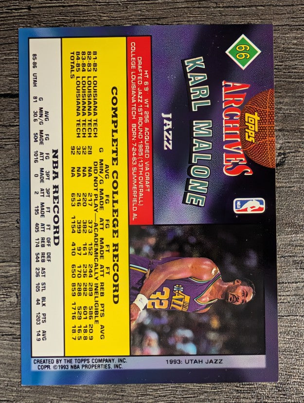 1992-93 Topps Archives #66 Karl Malone