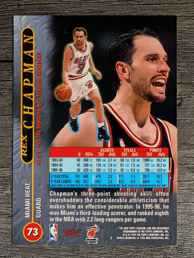 1996-97 Stadium Club #73 Rex Chapman