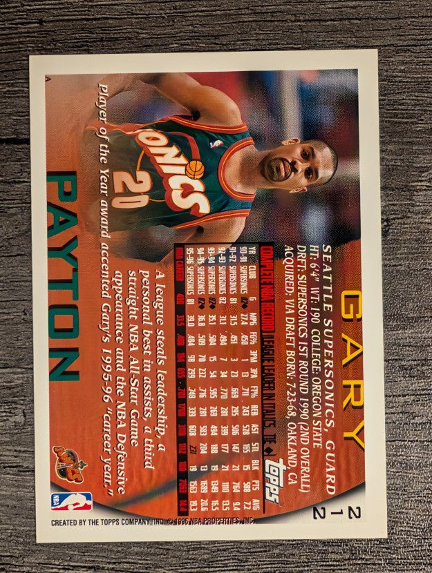 1996-97 Topps #212 Gary Payton