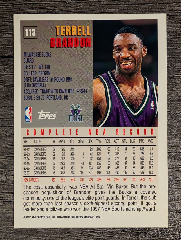 1997-98 Topps #113 Terrell Brandon