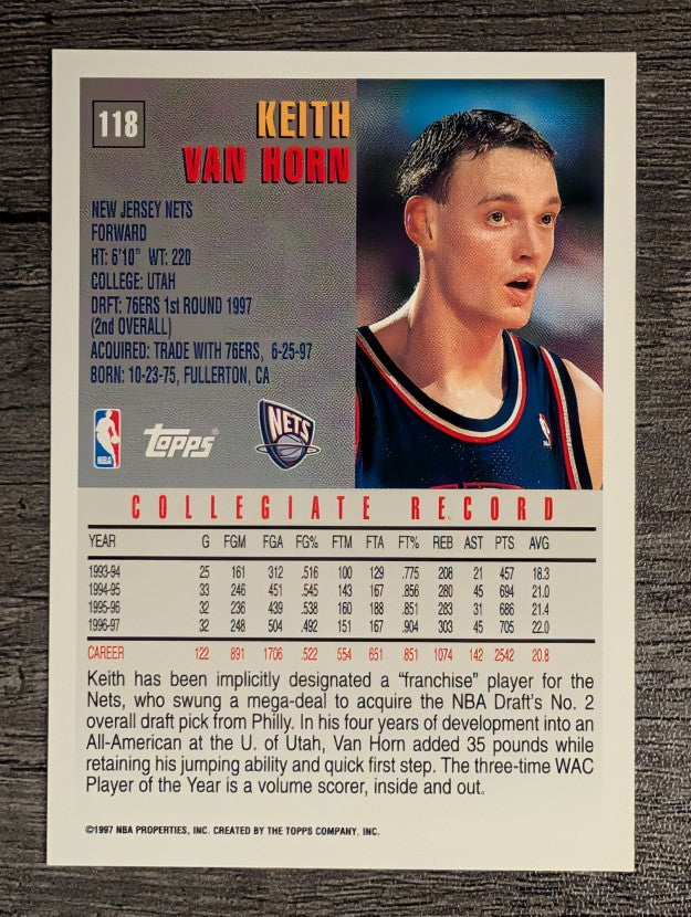 1997-98 Topps #118 Keith Van Horn RC