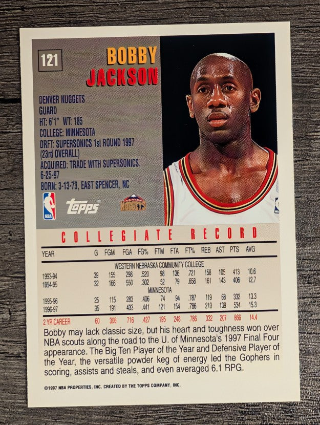 1997-98 Topps #121 Bobby Jackson RC