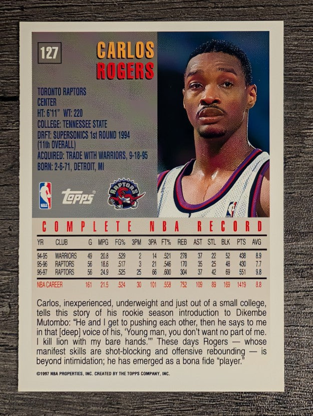 1997-98 Topps #127 Carlos Rogers
