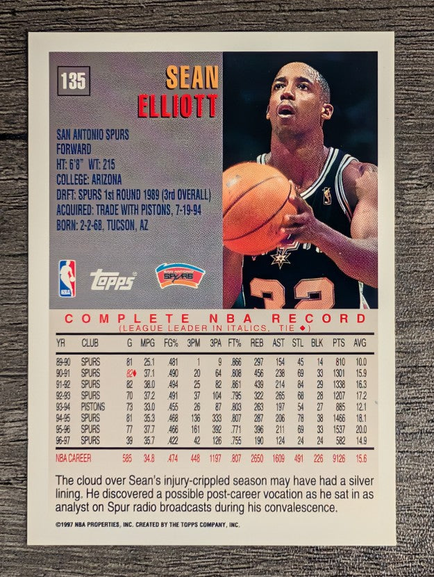1997-98 Topps #135 Sean Elliott