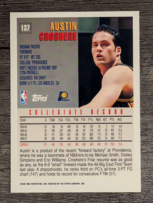 1997-98 Topps #137 Austin Croshere RC