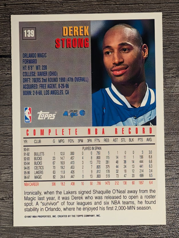 1997-98 Topps #139 Derek Strong