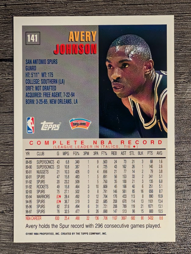 1997-98 Topps #141 Avery Johnson