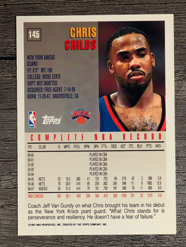 1997-98 Topps #145 Chris Childs