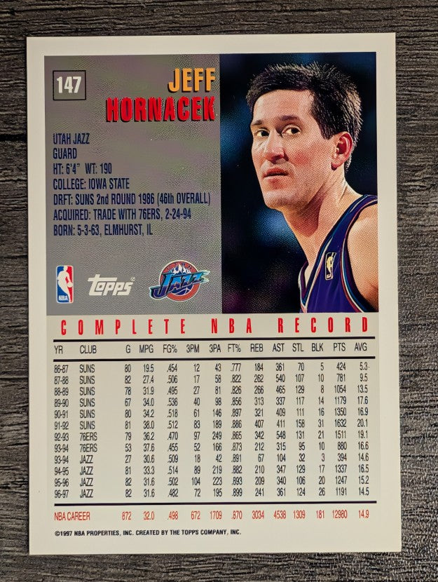 1997-98 Topps #147 Jeff Hornacek