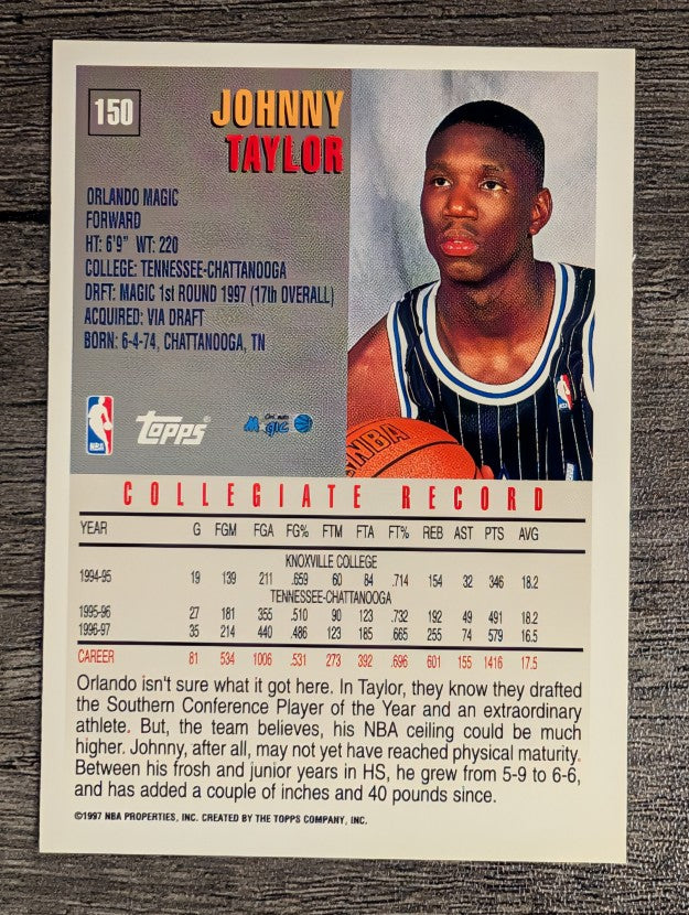 1997-98 Topps #150 Johnny Taylor RC