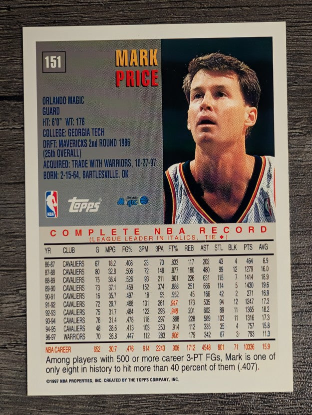 1997-98 Topps #151 Mark Price