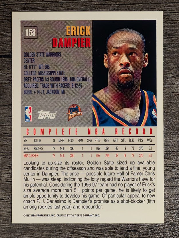 1997-98 Topps #153 Erick Dampier