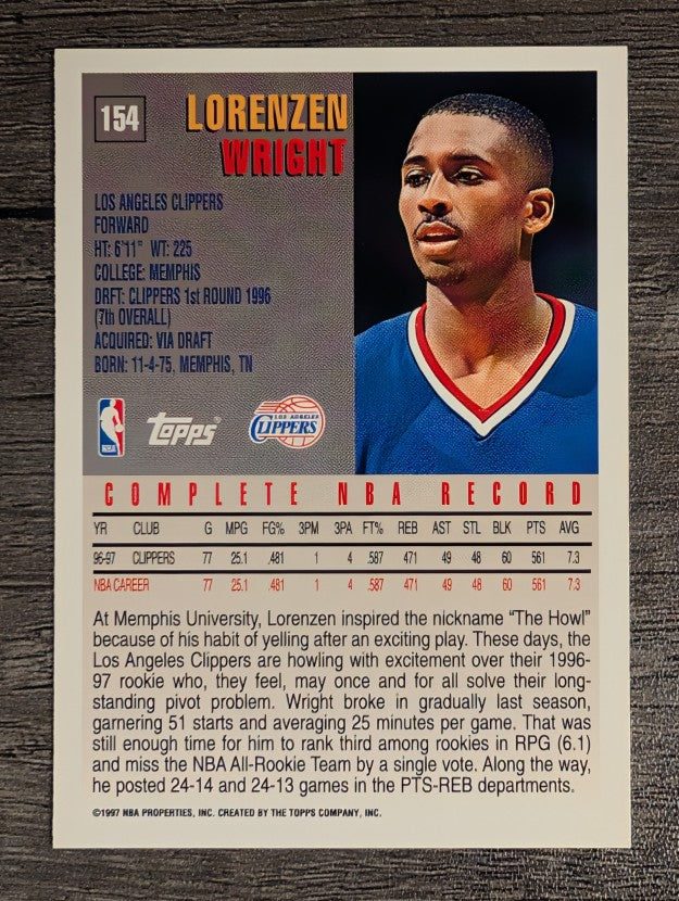 1997-98 Topps #154 Lorenzen Wright