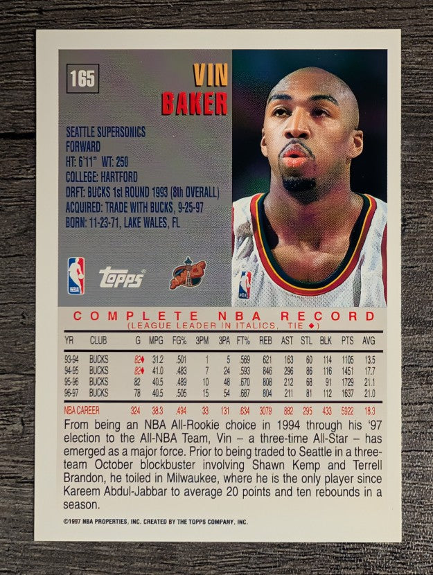 1997-98 Topps #165 Vin Baker