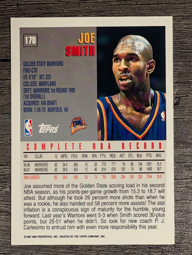 1997-98 Topps #170 Joe Smith
