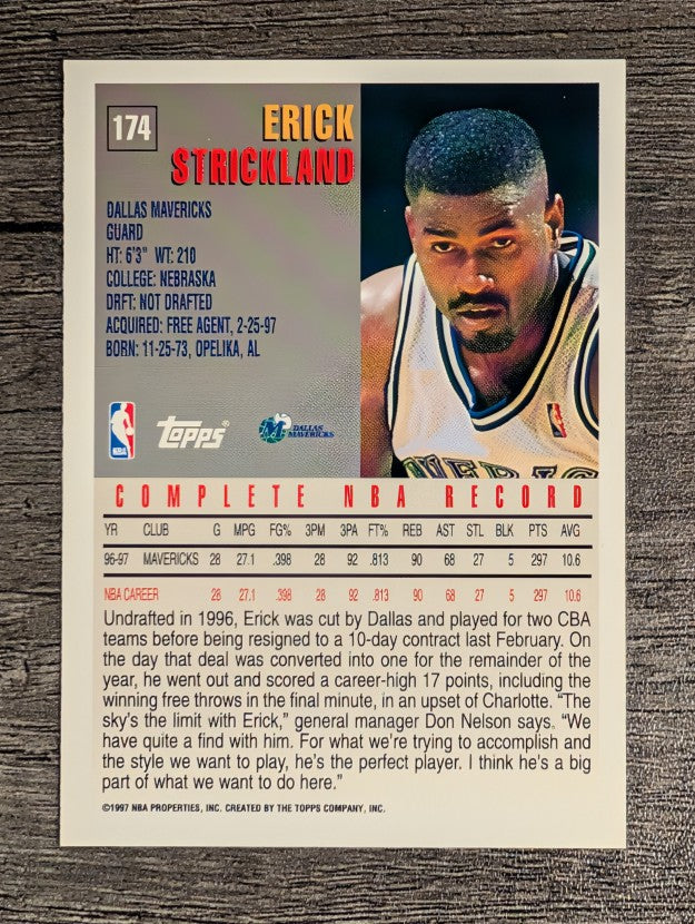 1997-98 Topps #174 Erick Strickland RC