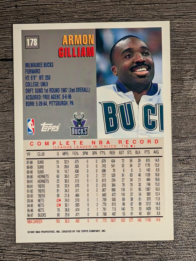 1997-98 Topps #178 Armon Gilliam