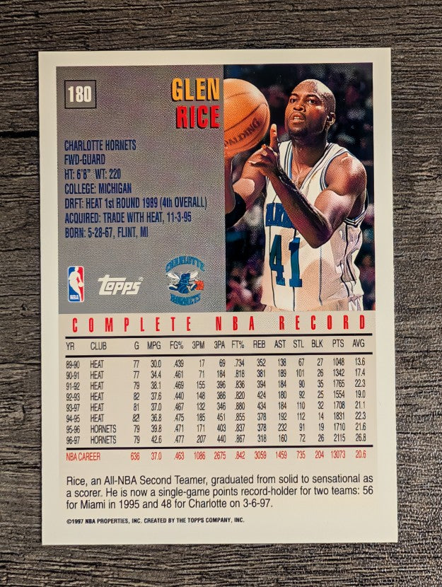 1997-98 Topps #180 Glen Rice