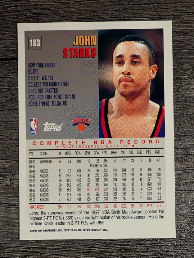 1997-98 Topps #183 John Starks