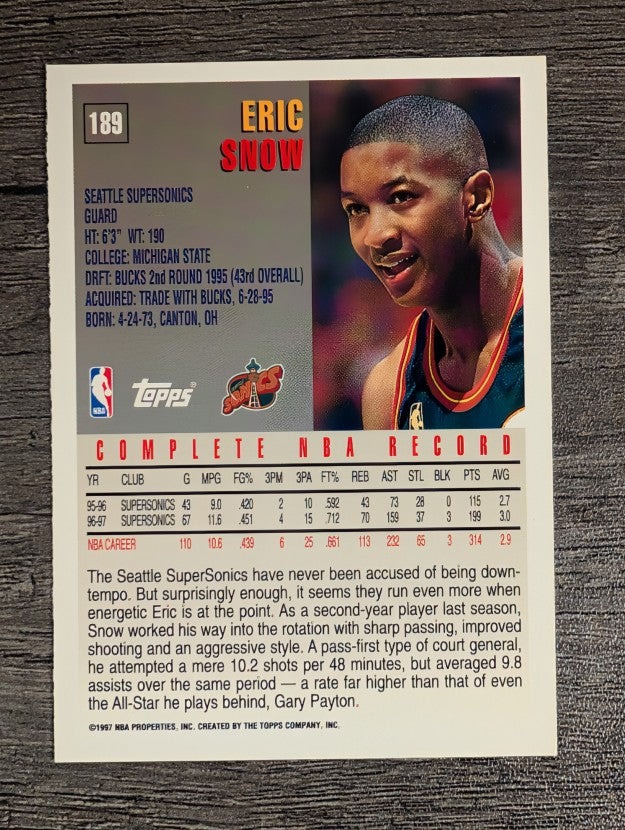 1997-98 Topps #189 Eric Snow