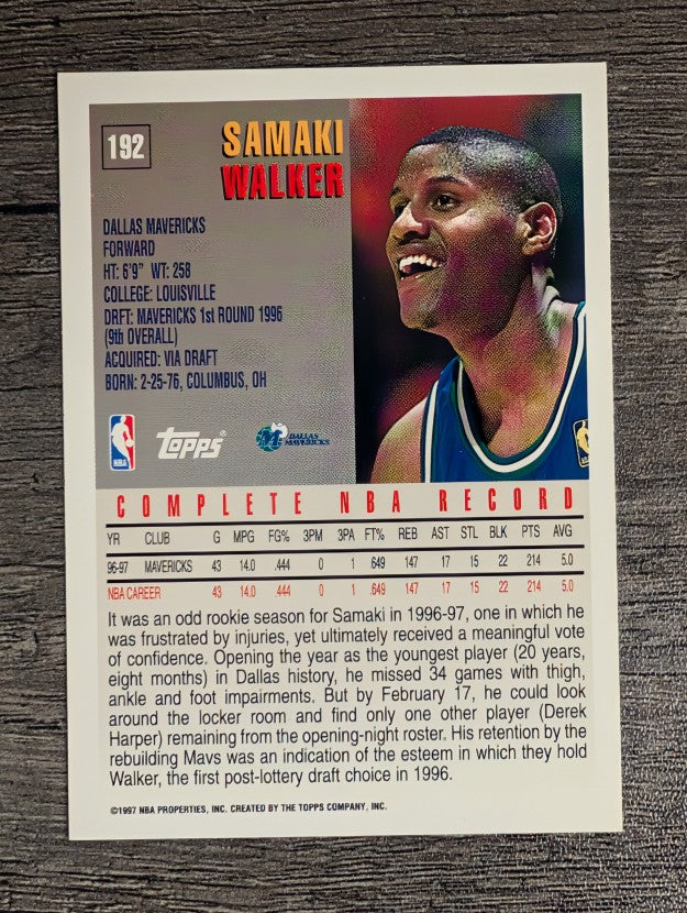 1997-98 Topps #192 Samaki Walker