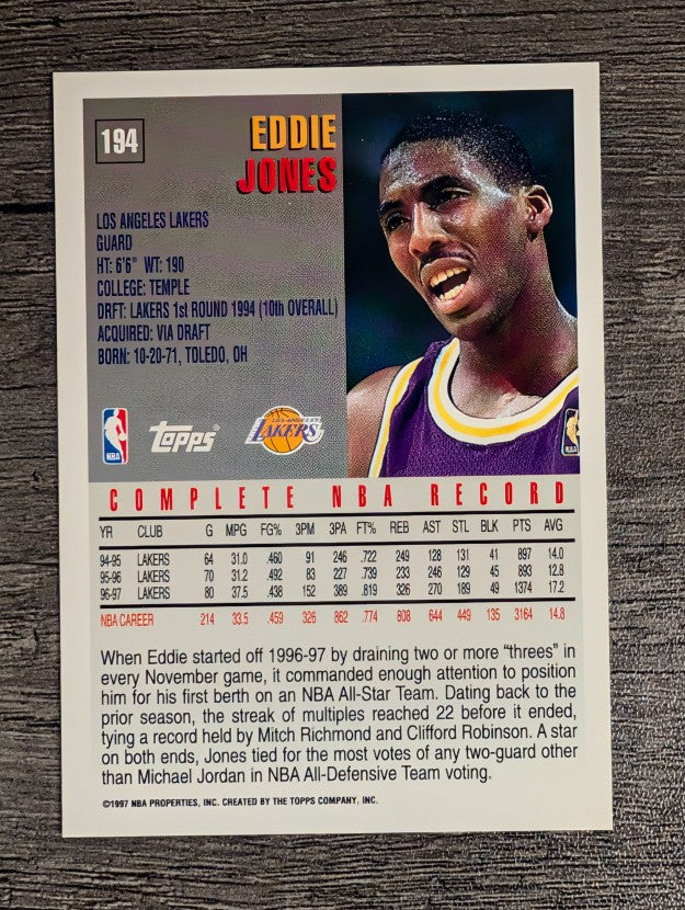1997-98 Topps #194 Eddie Jones