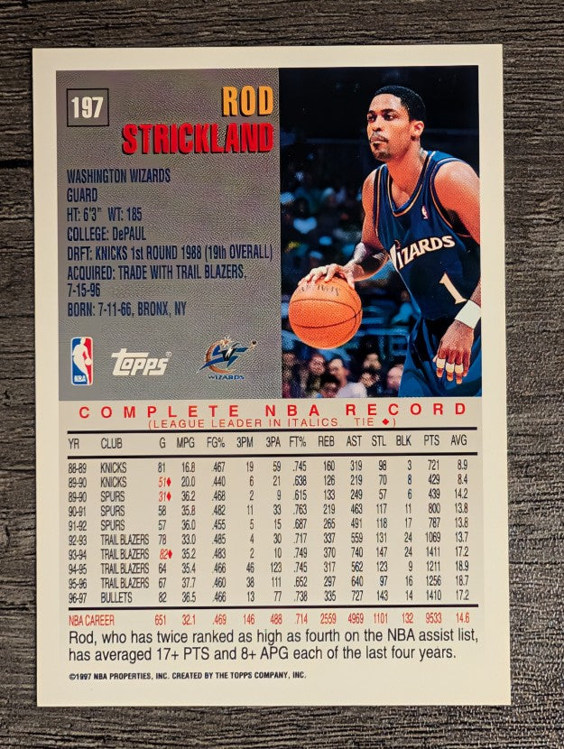 1997-98 Topps #197 Rod Strickland