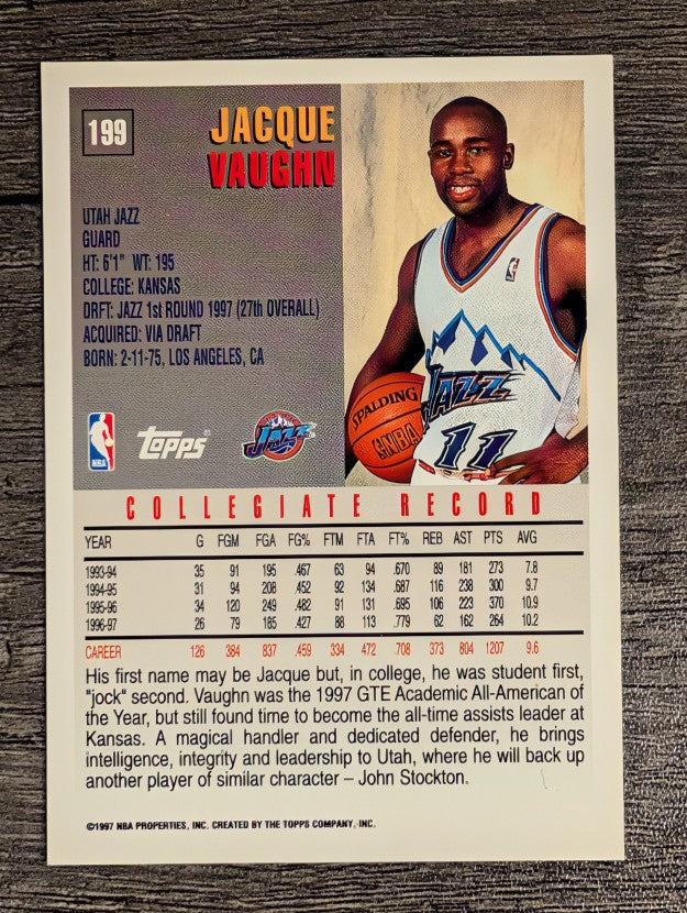 1997-98 Topps #199 Jacque Vaughn RC