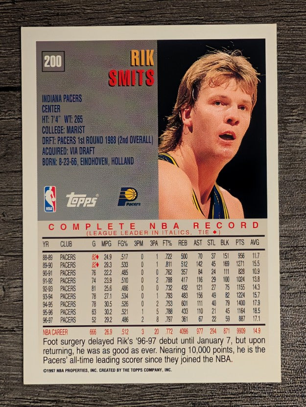 1997-98 Topps #200 Rik Smits