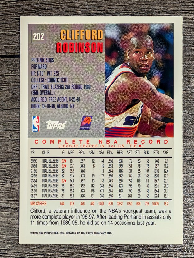 1997-98 Topps #202 Clifford Robinson