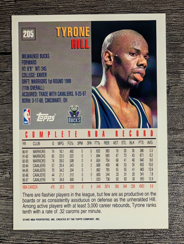 1997-98 Topps #205 Tyrone Hill
