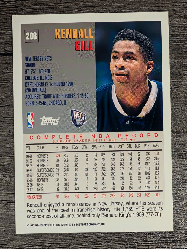 1997-98 Topps #206 Kendall Gill