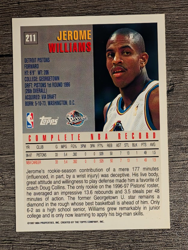 1997-98 Topps #211 Jerome Williams