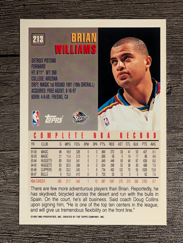 1997-98 Topps #213 Brian Williams