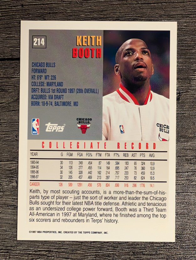 1997-98 Topps #214 Keith Booth RC