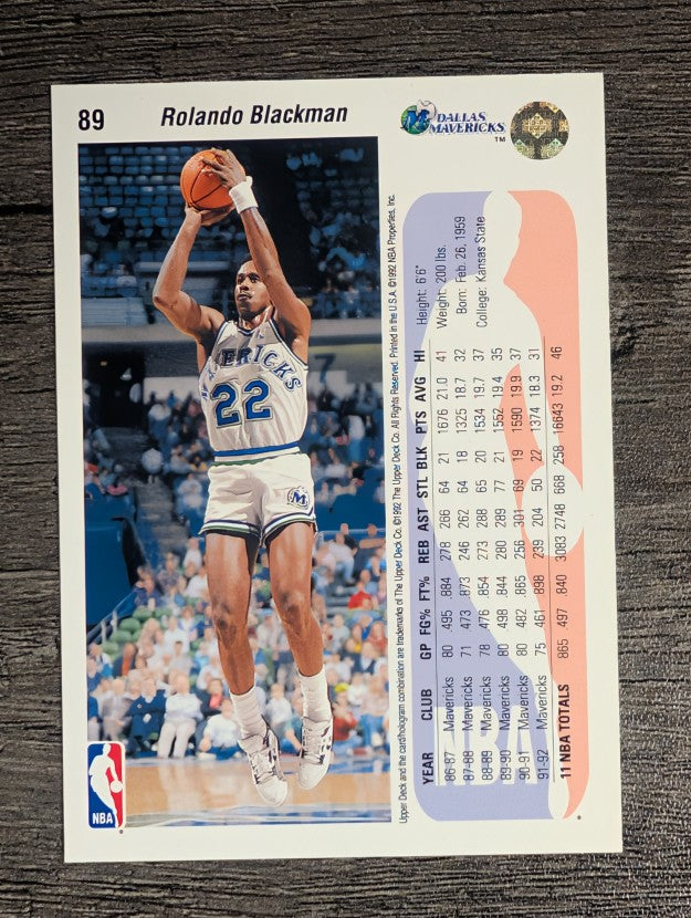 1992-93 Upper Deck #89 Rolando Blackman