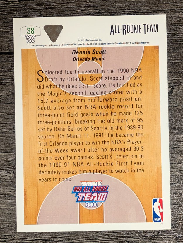 1991-92 Upper Deck #38 Dennis Scott ART