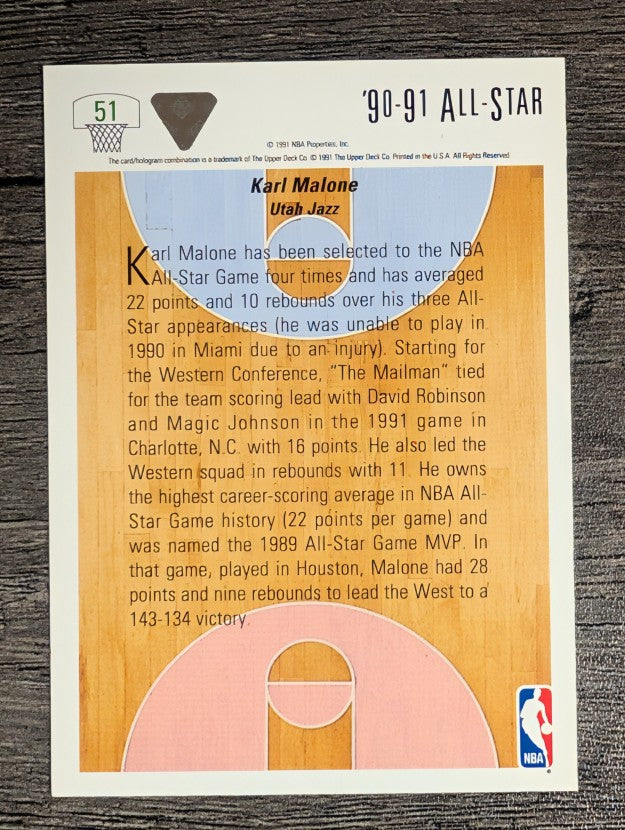 1991-92 Upper Deck #51 Karl Malone AS