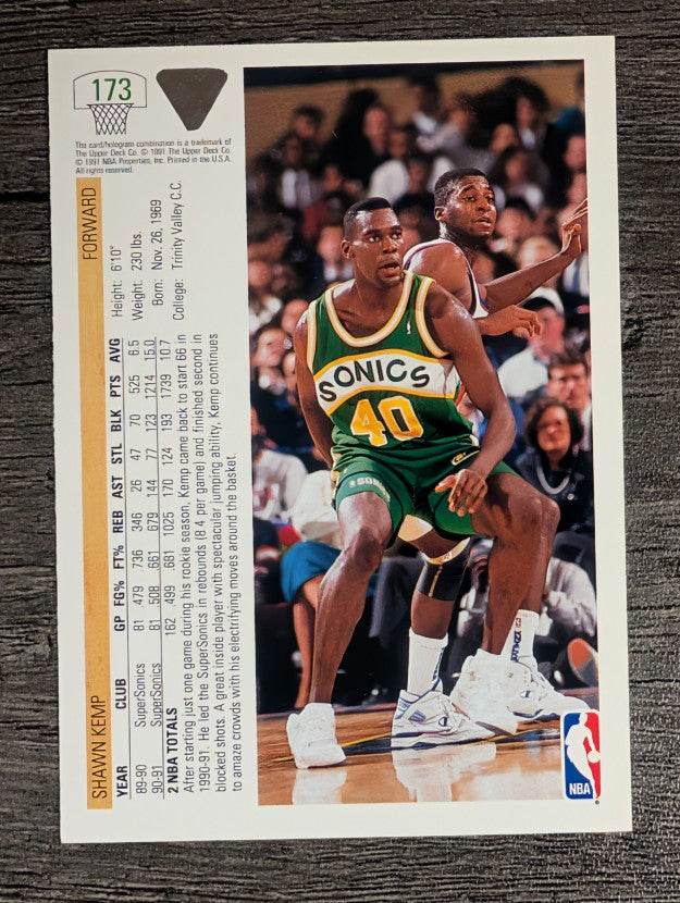 1991-92 Upper Deck #173 Shawn Kemp