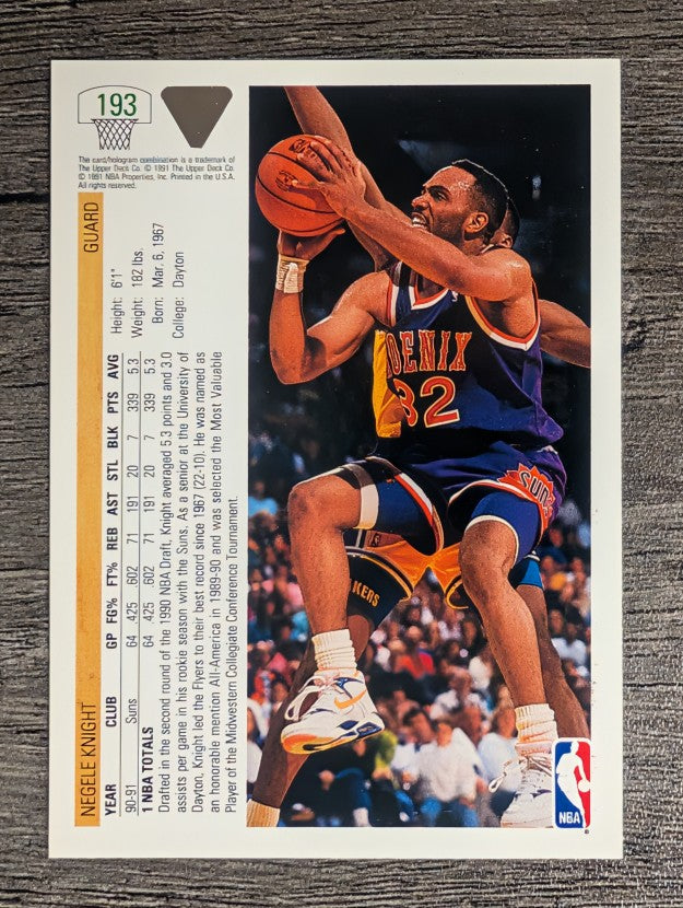 1991-92 Upper Deck #193 Negele Knight