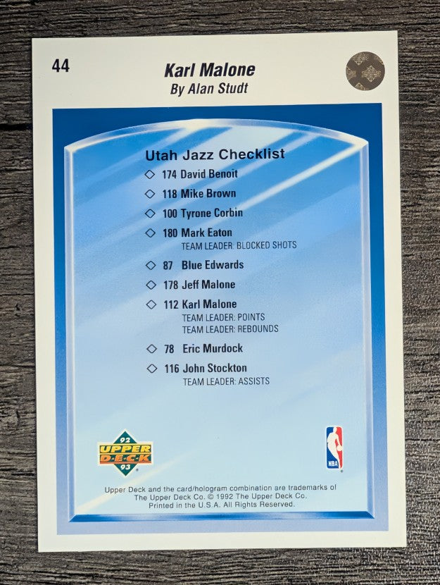 1992-93 Upper Deck #44 Karl Malone TC