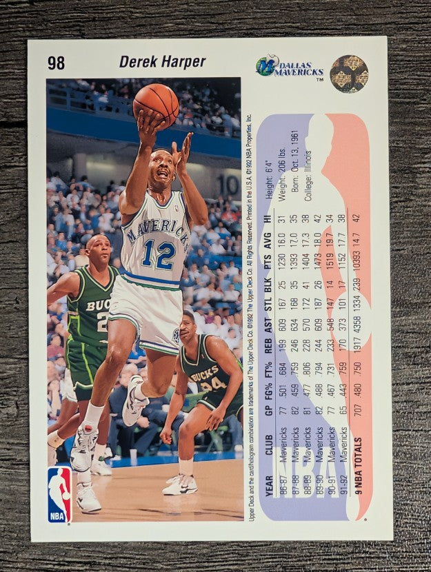1992-93 Upper Deck #98 Derek Harper