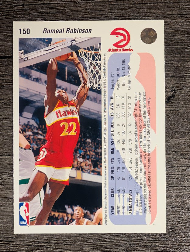 1992-93 Upper Deck #150 Rumeal Robinson