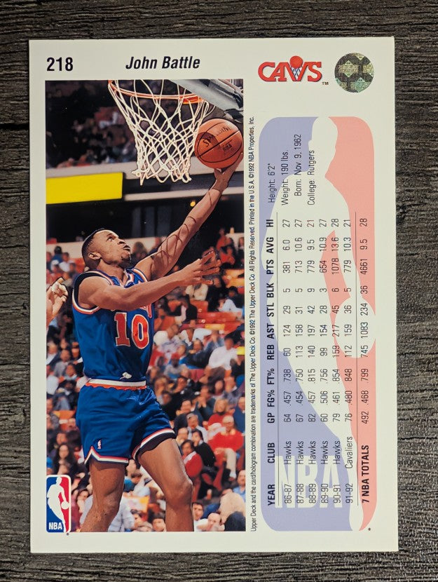 1992-93 Upper Deck #218 John Battle