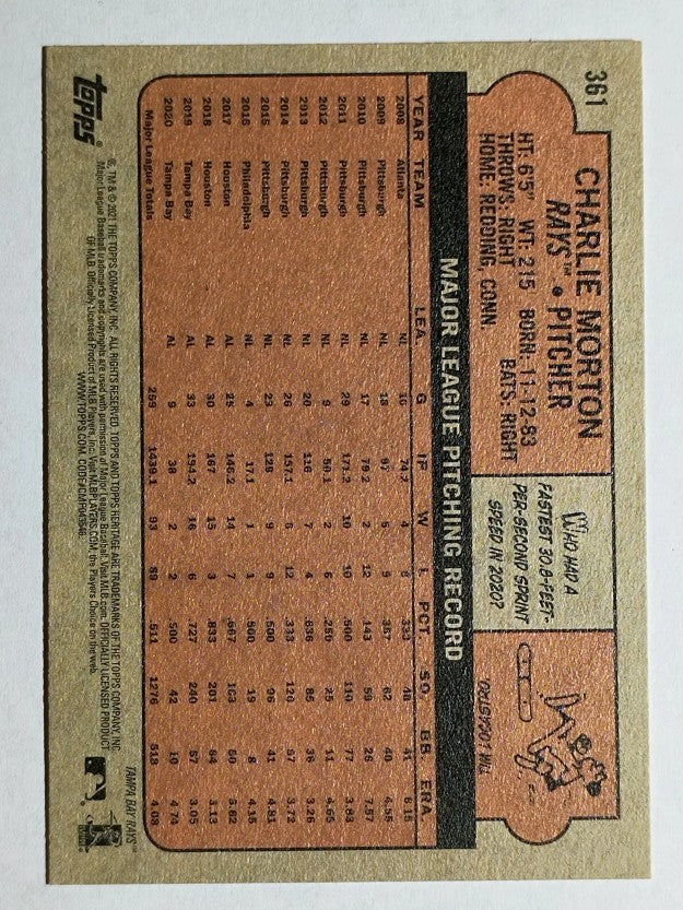 2021 Topps Heritage #361 Charlie Morton