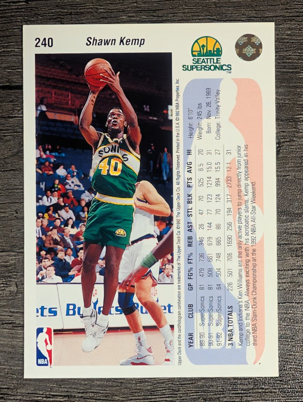 1992-93 Upper Deck #240 Shawn Kemp