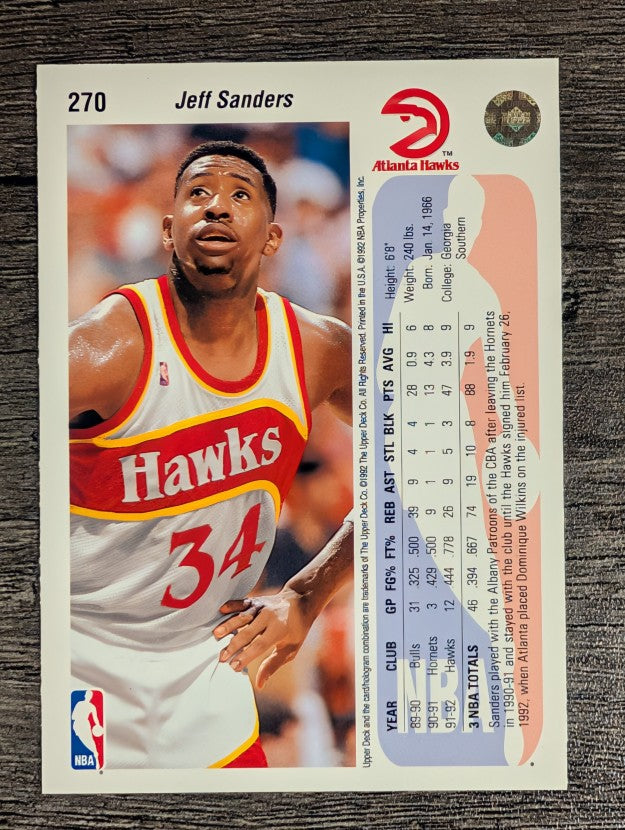 1992-93 Upper Deck #270 Jeff Sanders