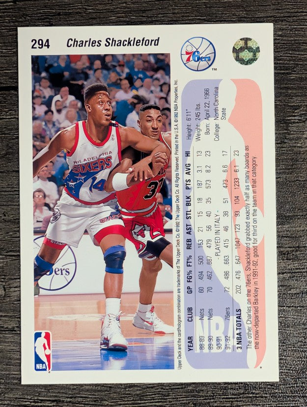 1992-93 Upper Deck #294 Charles Shackleford