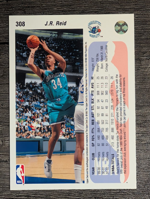 1992-93 Upper Deck #308 J.R. Reid